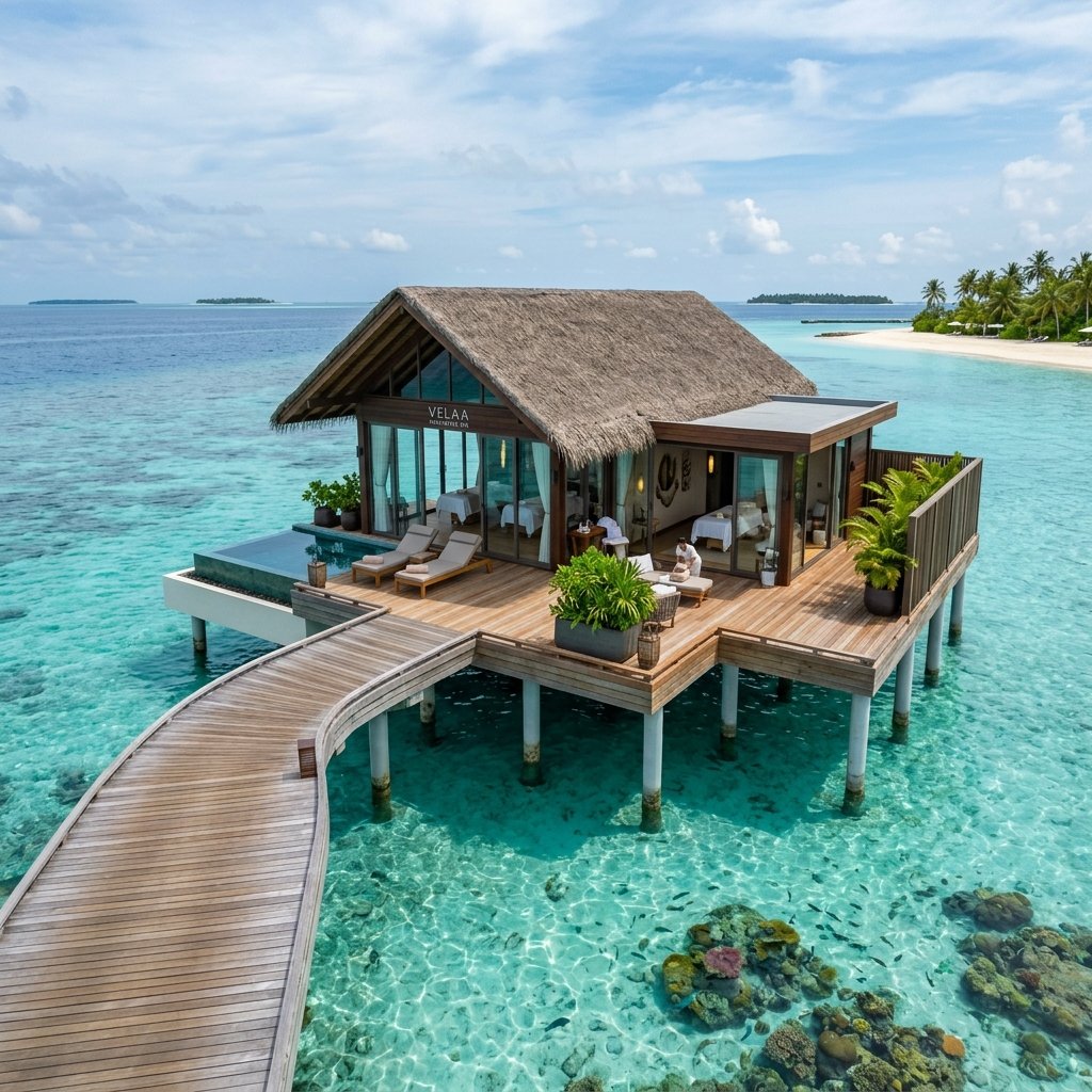 Private wellness Maldives overwater villa