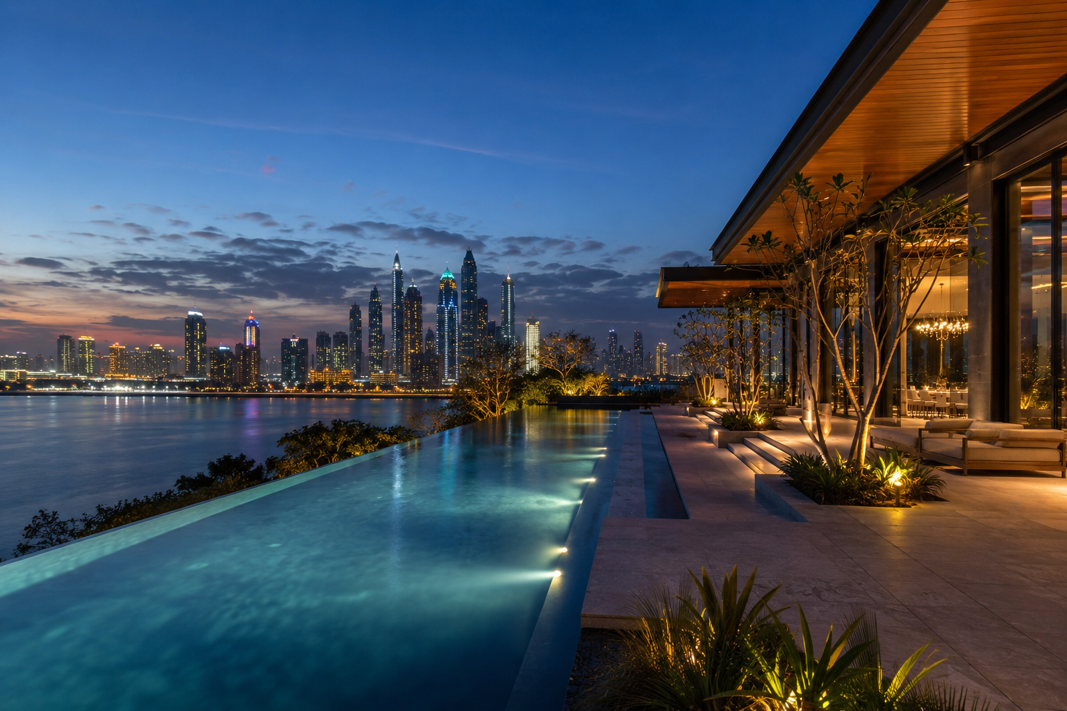 Wellness real estate ROI — ultra-luxury wellness residence at dusk