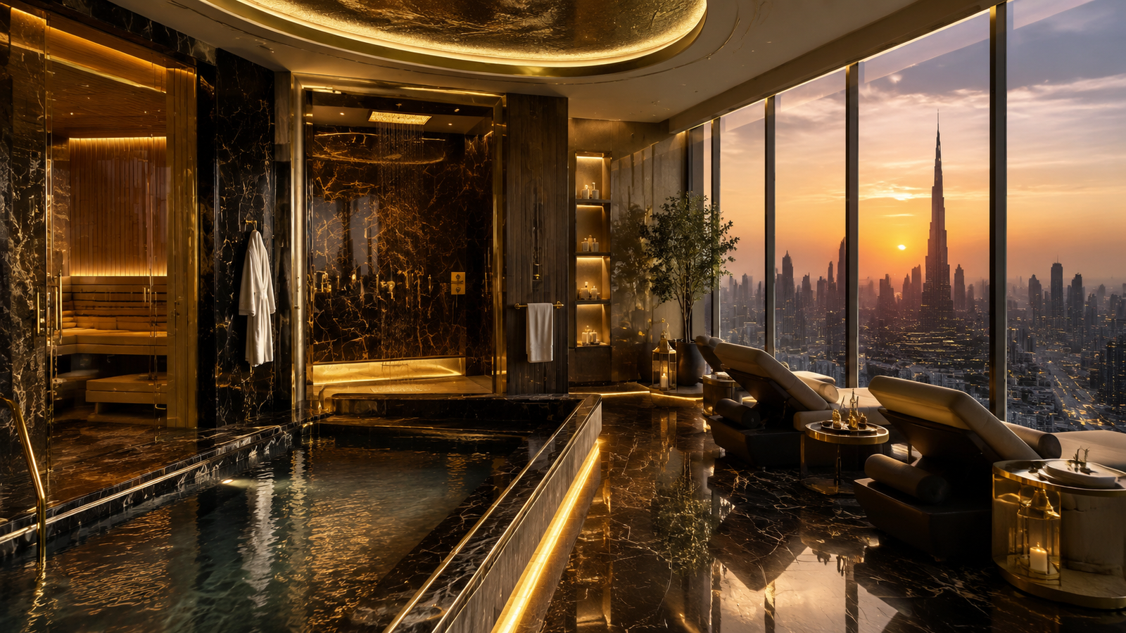Private home wellness suite Dubai — luxury spa