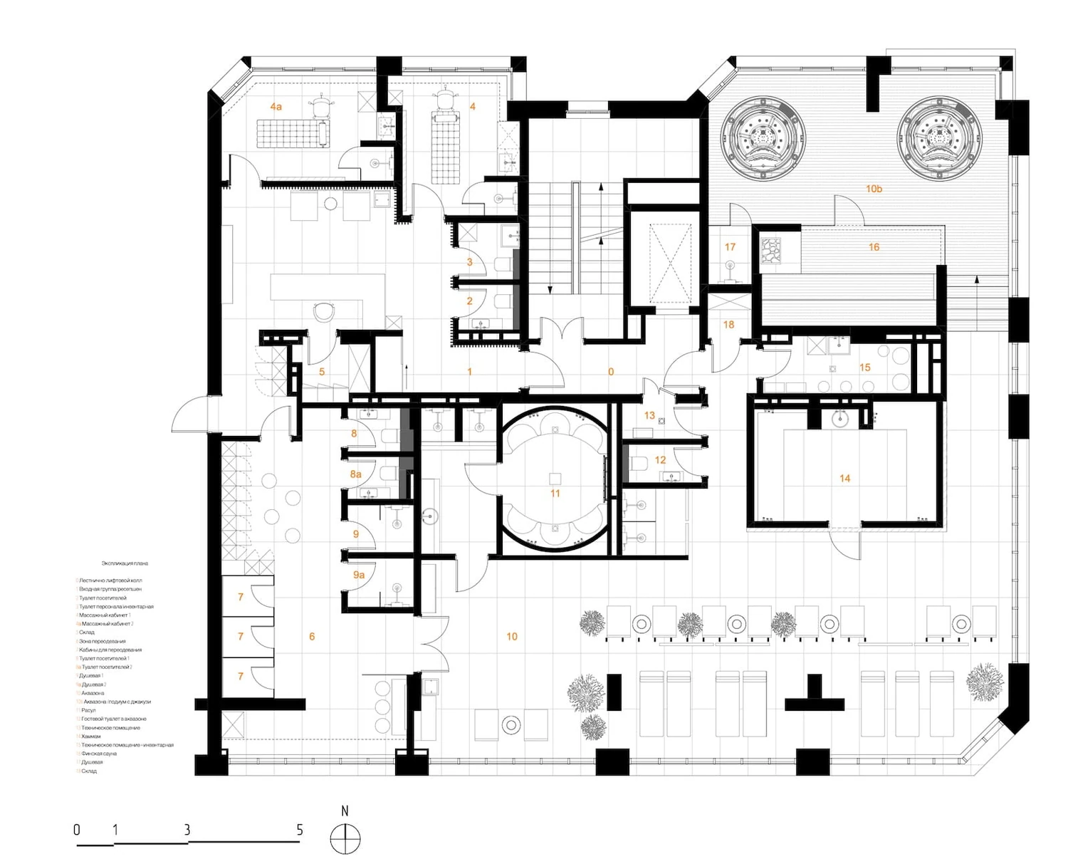 Zoned floor plan, WOW SPA, Sheregesh
